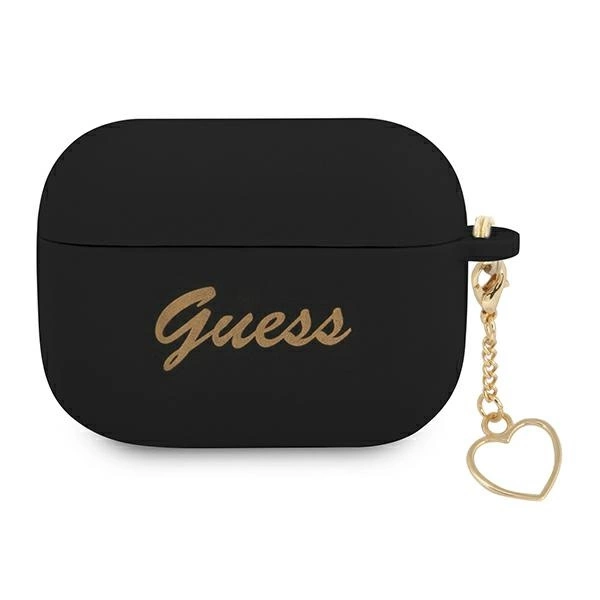Guess GUAPLSCHSK AirPods Pro cover black/black Silicone Charm Heart Collectioneng