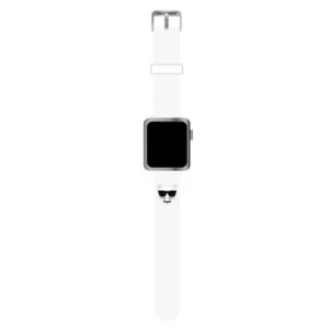 Karl Lagerfeld Silicone Choupette Heads Strap for Apple Watch 38/40/41mm - Whiteeng
