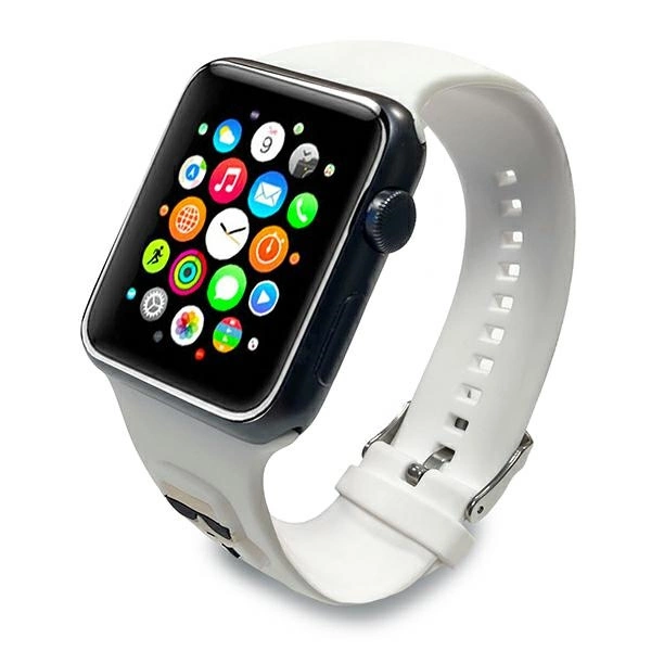 Karl Lagerfeld Silicone Karl Heads Strap for Apple Watch 38 / 40 / 41 mm - whiteeng