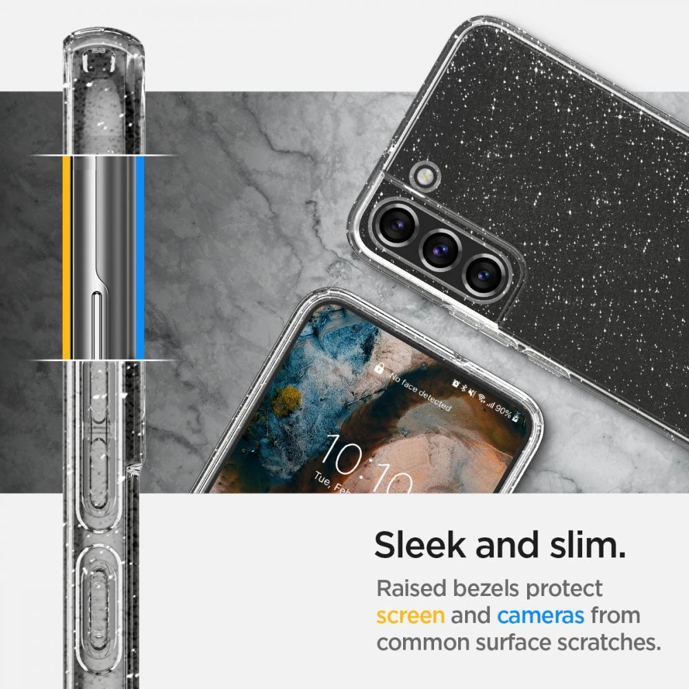 Spigen Liquid Crystal Case for Samsung Galaxy S22 - Clear Glittereng
