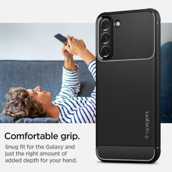 Spigen Rugged Armor Case for Samsung Galaxy S22 - Matte Blackeng