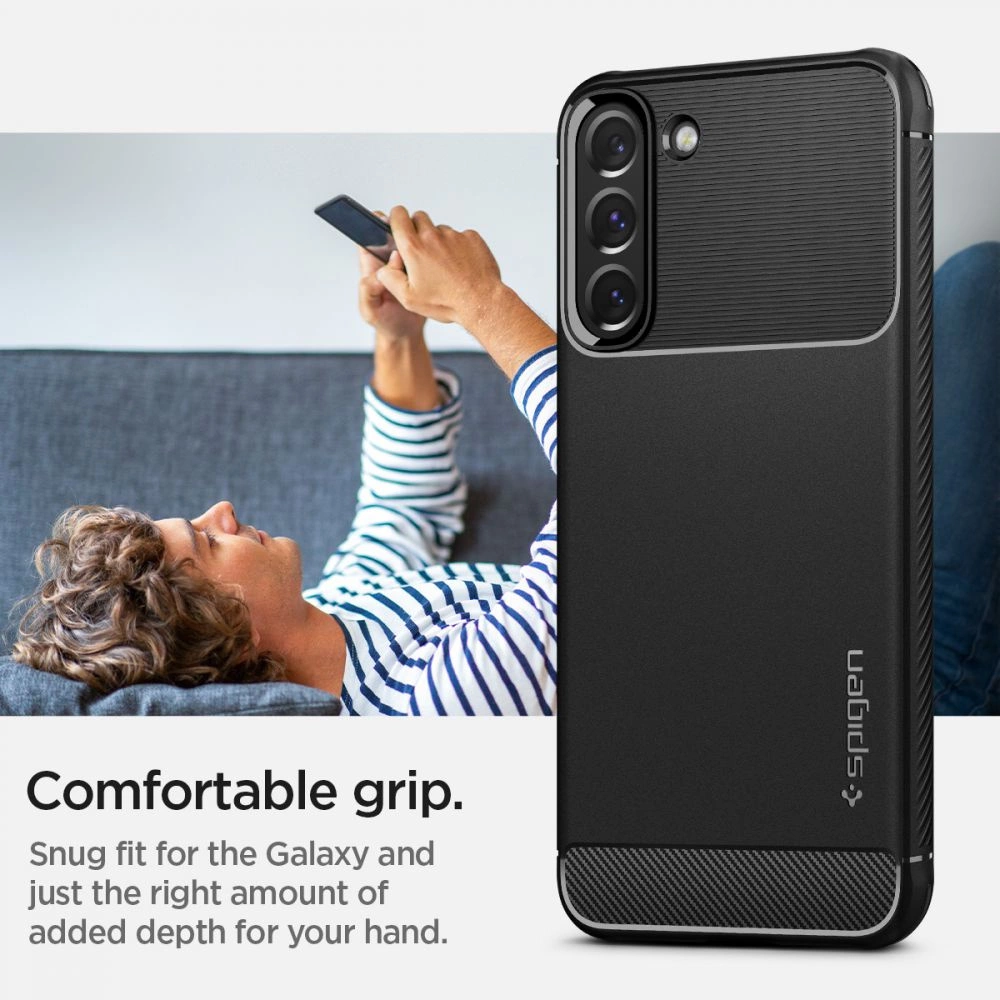 Spigen Rugged Armor Case for Samsung Galaxy S22 - Matte Blackeng