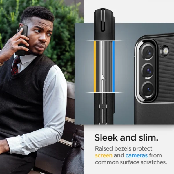Spigen Rugged Armor Case for Samsung Galaxy S22 - Matte Blackeng
