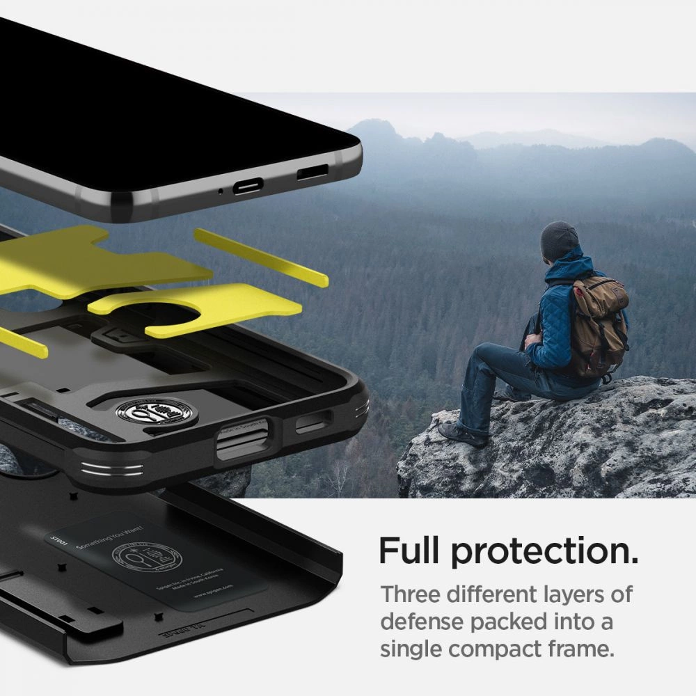 Spigen Tough Armor Case for Samsung Galaxy S22 - Blackeng