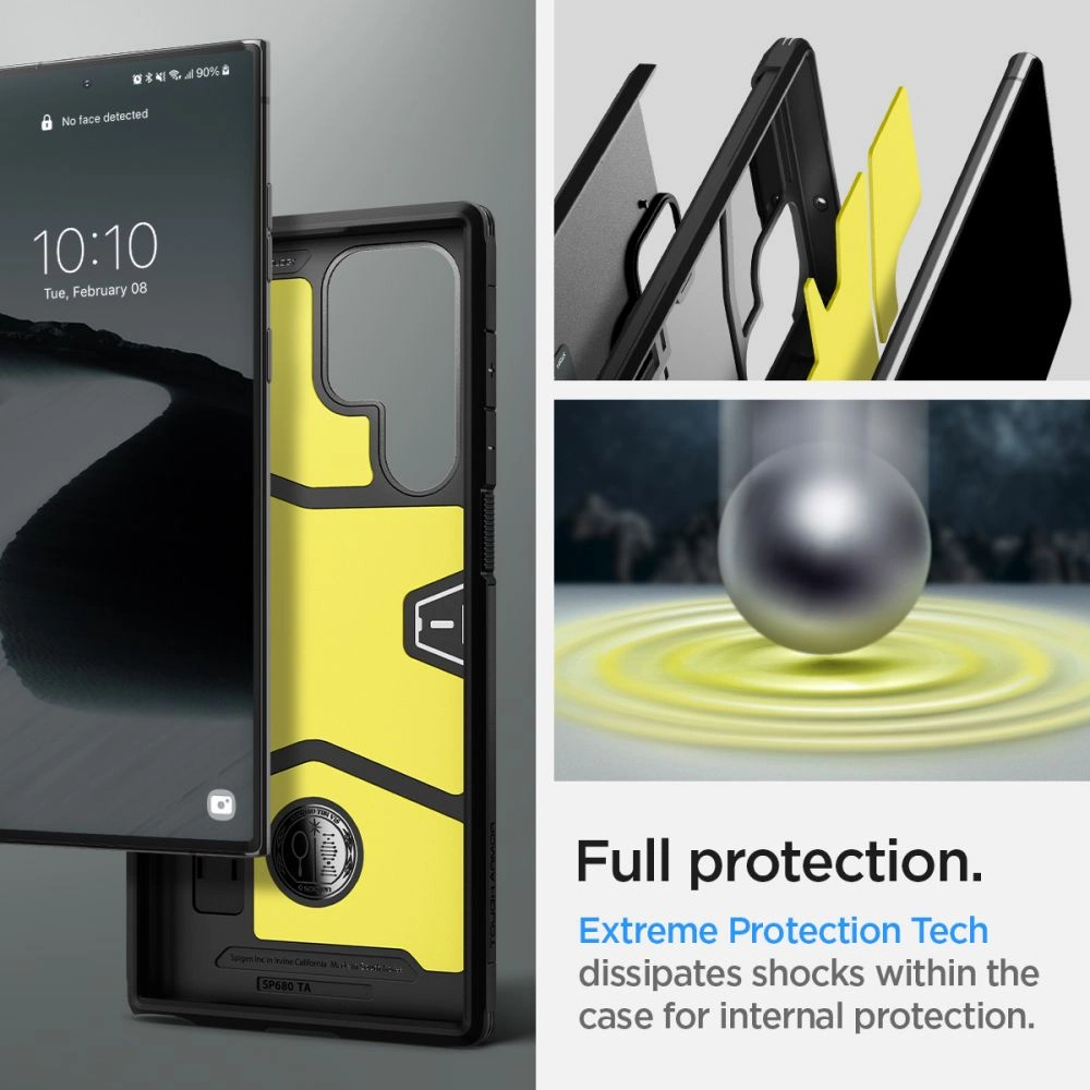 Spigen Tough Armor Case for Samsung Galaxy S22 Ultra - Blackeng