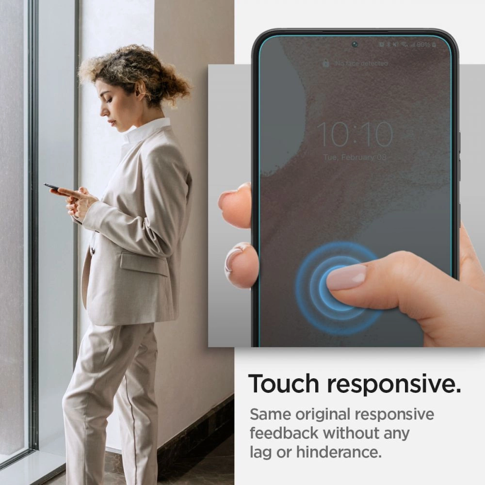 Spigen Glas.tR EZ Fit Tempered Glass for Samsung Galaxy S22 - 2 pcs.eng