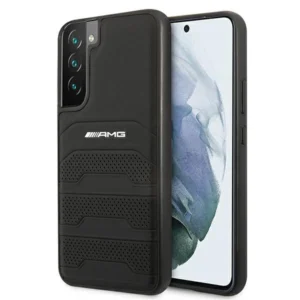 AMG AMHCS22MGSEBK S22+ S906 czarny/black hardcase Leather Debossed Lineseng