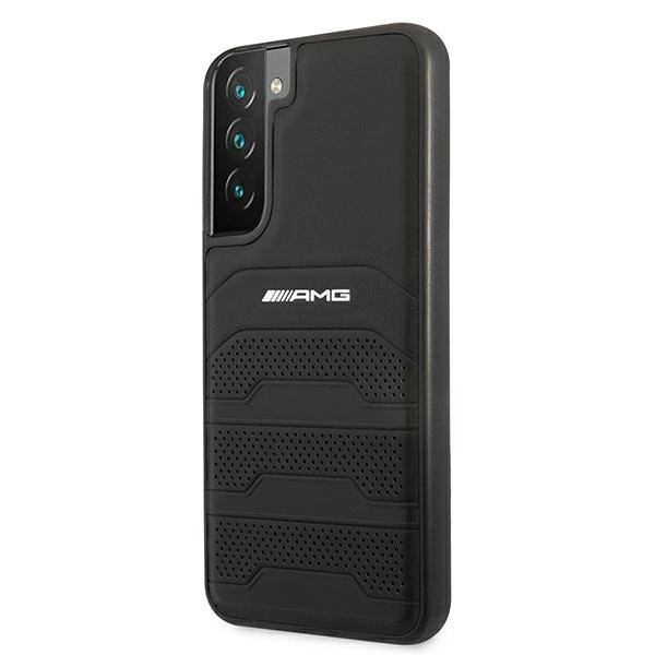 AMG AMHCS22MGSEBK S22+ S906 czarny/black hardcase Leather Debossed Lineseng