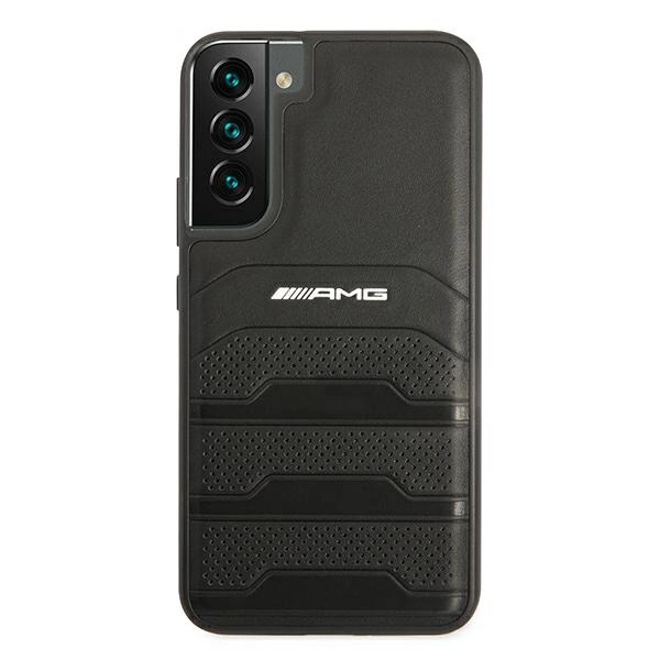AMG AMHCS22MGSEBK S22+ S906 czarny/black hardcase Leather Debossed Lineseng