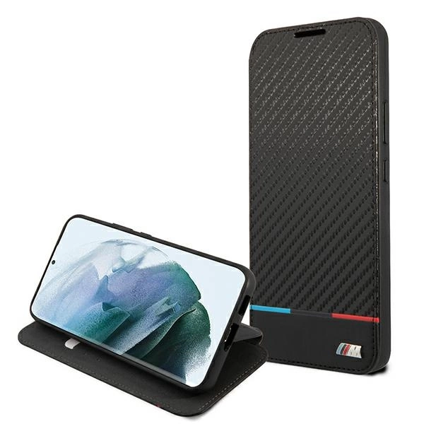 Etui BMW BMBKS22MPUCARTCBK S22+ S906 czarny/black bookcase M Collection Triangleseng
