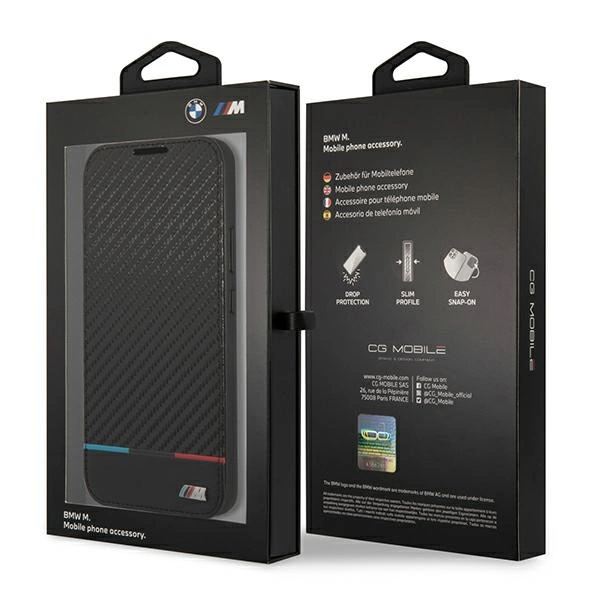 Etui BMW BMBKS22MPUCARTCBK S22+ S906 czarny/black bookcase M Collection Triangleseng