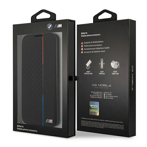 Etui BMW BMBKS22MTRTBK S22+ S906 czarny/black bookcase M Collection Triangleseng