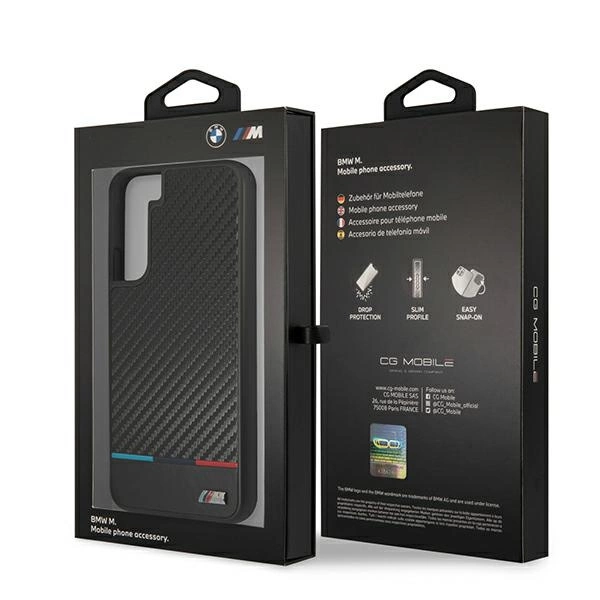 Etui hardcase BMW BMHCS22MPUCARTCBK S22+ S906  black/czarny M Collection Triangleseng
