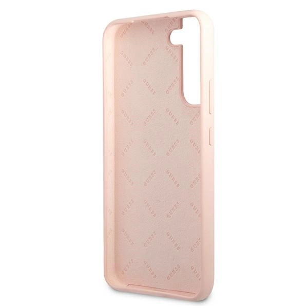 Guess GUHCS22MLSLMGPP S22+ S906 pink/pink hardcase Silicone Script Metal Logoeng