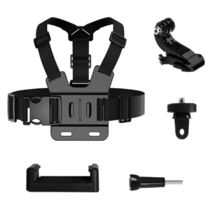 GoPro Chest Strap set of accessories 5in1 for GoPro, DJI, Insta360, SJCam, Eken sports cameras (GoPro 5 in 1 chest strap)eng
