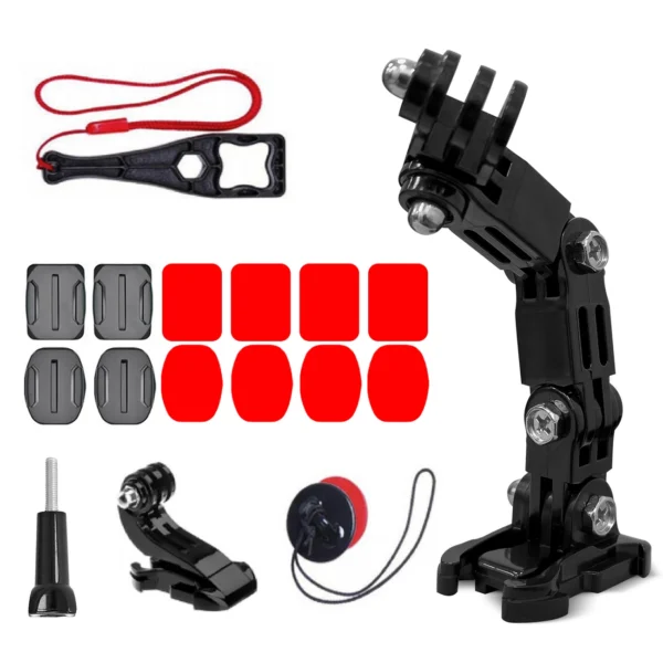 GoPro set of helmet mounting accessories for GoPro, DJI, Insta360, SJCam, Eken sports cameras (GoPro Cycling Helmet Chin Holder)eng