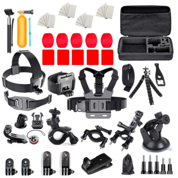 Set of universal accessories 63 in 1 for GoPro, DJI, Insta360, SJCam, Eken sports cameras (GoPro 63 in 1 set)eng