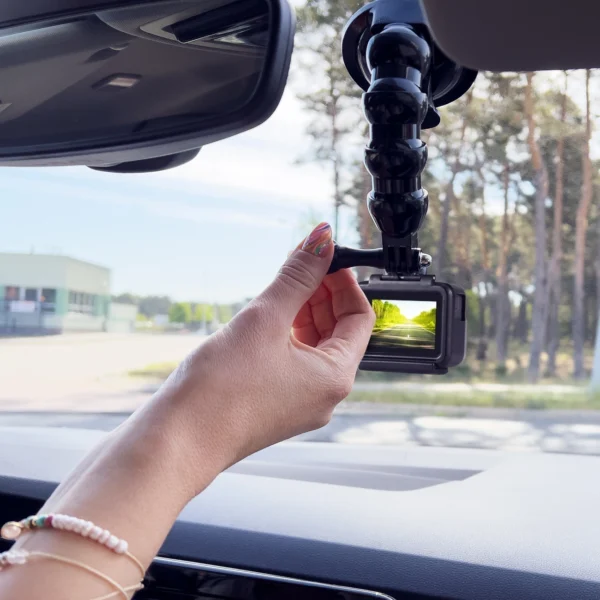 Suction Cup Holder for GoPro, DJI, Insta360, SJCam, Eken + Smartphone Adapter - Blackeng
