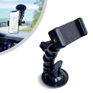 Suction Cup Holder for GoPro, DJI, Insta360, SJCam, Eken + Smartphone Adapter - Blackeng