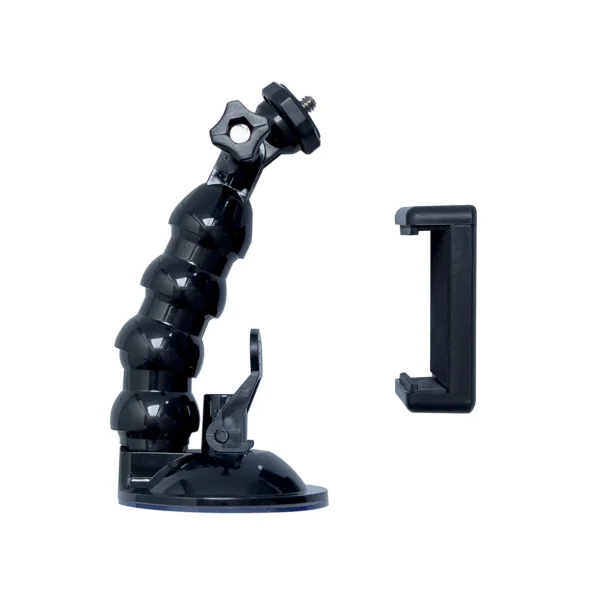 Suction Cup Holder for GoPro, DJI, Insta360, SJCam, Eken + Smartphone Adapter - Blackeng