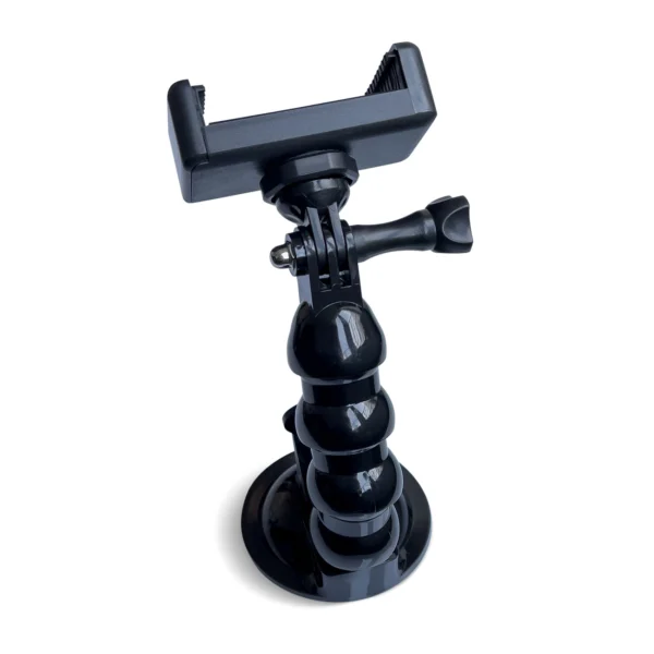 Suction Cup Holder for GoPro, DJI, Insta360, SJCam, Eken + Smartphone Adapter - Blackeng