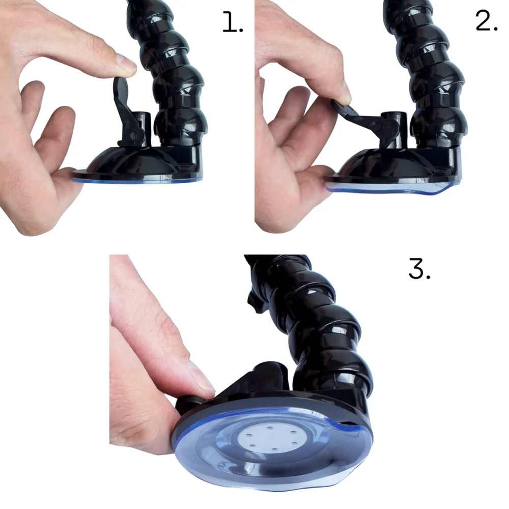 Suction Cup Holder for GoPro, DJI, Insta360, SJCam, Eken + Smartphone Adapter - Blackeng