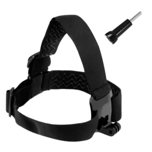 Headband for GoPro, DJI Osmo Action, EKEN, SJCam, Insta360 action cameras + long mounting screw blackeng