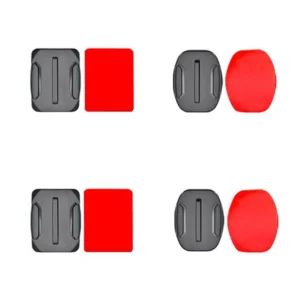 A set of flat and rounded mounting bases for GoPro, DJI Osmo Action, EKEN, SJCam, Insta360 sports cameras with 3M tapes - 2 pieceseng