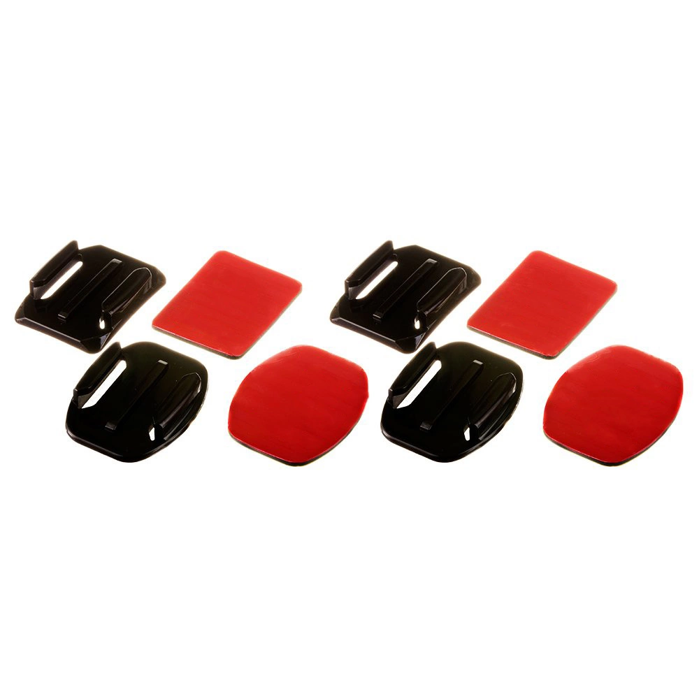 A set of flat and rounded mounting bases for GoPro, DJI Osmo Action, EKEN, SJCam, Insta360 sports cameras with 3M tapes - 2 pieceseng