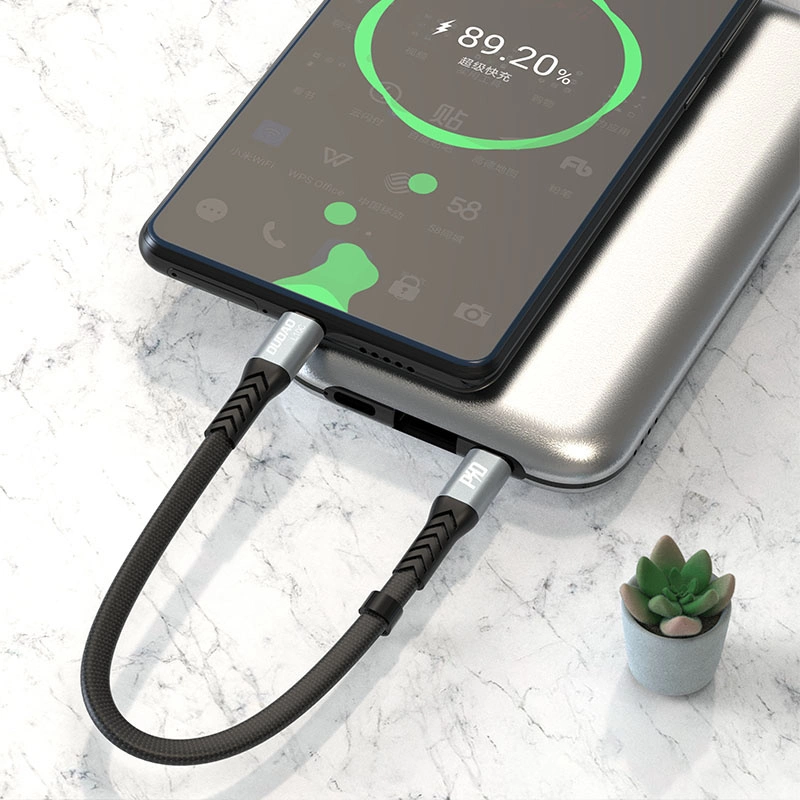 Dudao L10C USB-C - USB-C PD cable 100W 5A 0.23m - blackeng