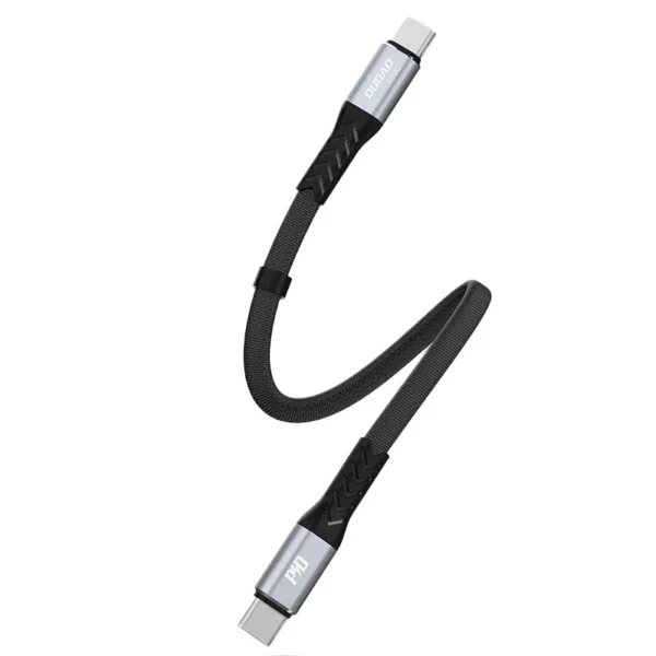Dudao L10C USB-C - USB-C PD cable 100W 5A 0.23m - blackeng