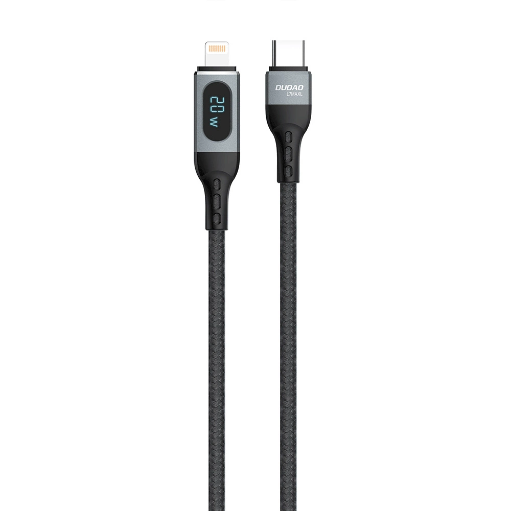 Dudao USB Type C - Lightning cable fast charging PD 20W 1m black (L7MaxL)eng