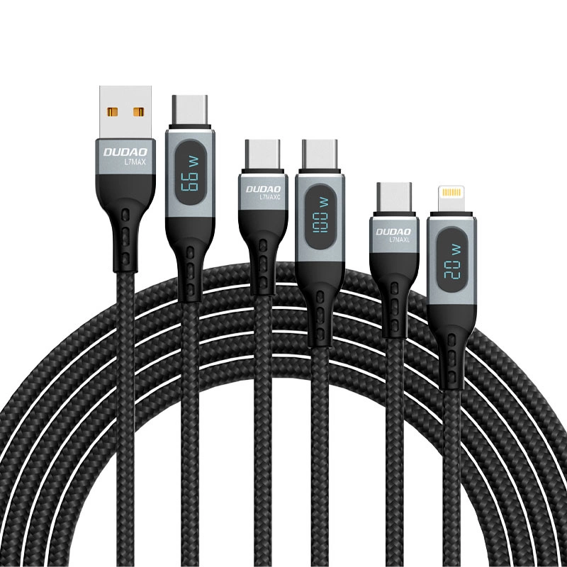 Dudao USB Type C - Lightning cable fast charging PD 20W 1m black (L7MaxL)eng