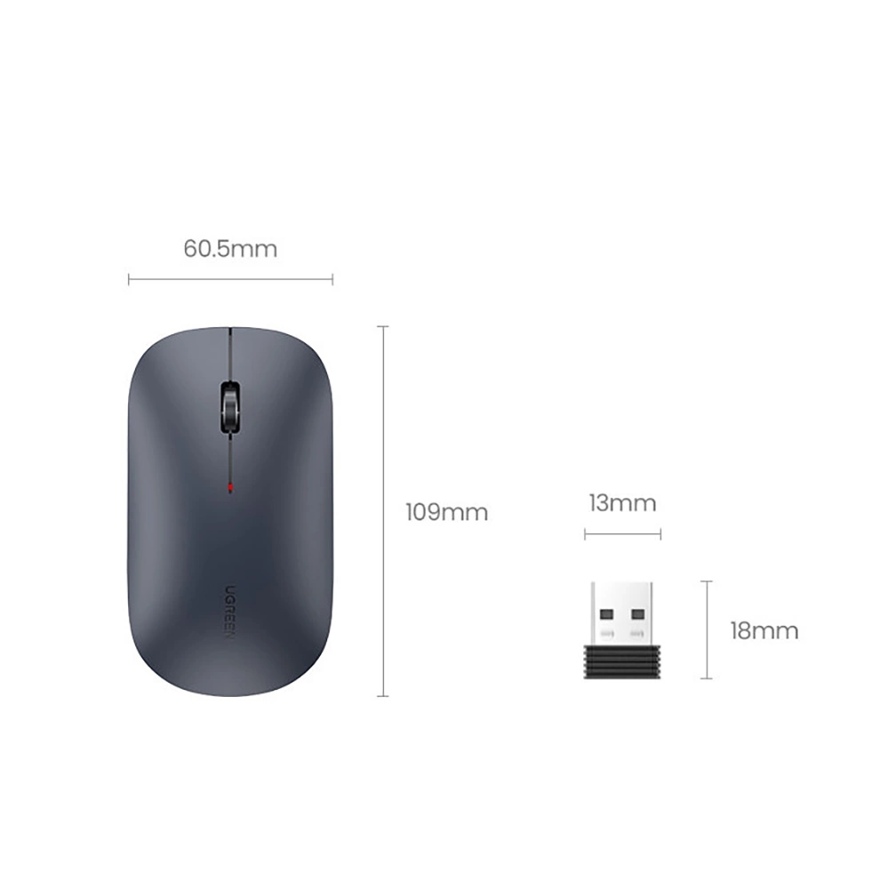 Ugreen handy wireless mouse USB gray (MU001)eng
