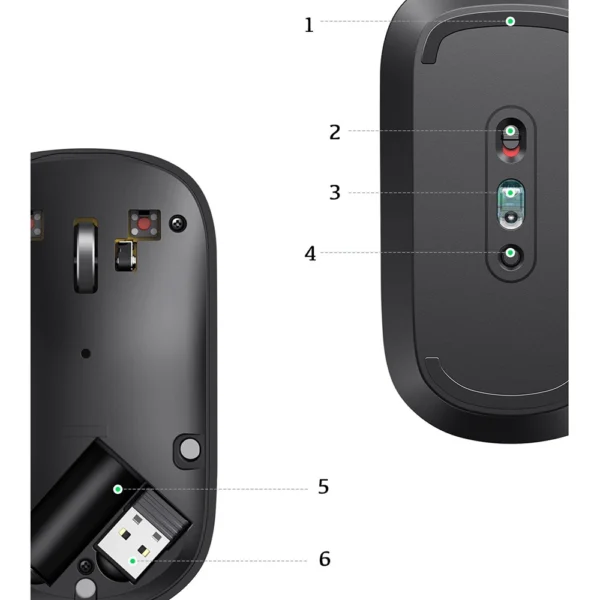 Ugreen handy wireless mouse USB gray (MU001)eng