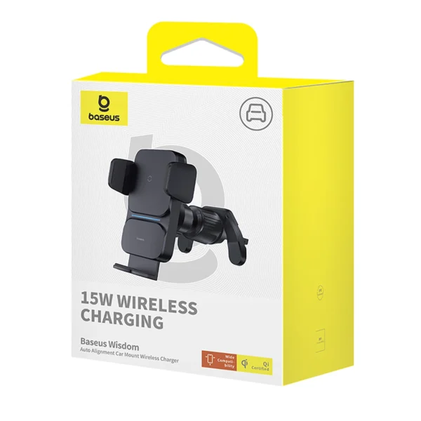 Baseus Wisdom Inductive Charger Car Phone Holder for Grille Black (CGZX000001)eng