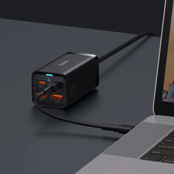 Baseus GaN3 Pro fast universal GaN charger 2 x USB Type C / 2x USB 100W PD3.0, QC4.0 +, AFC black (CCGP000101)eng