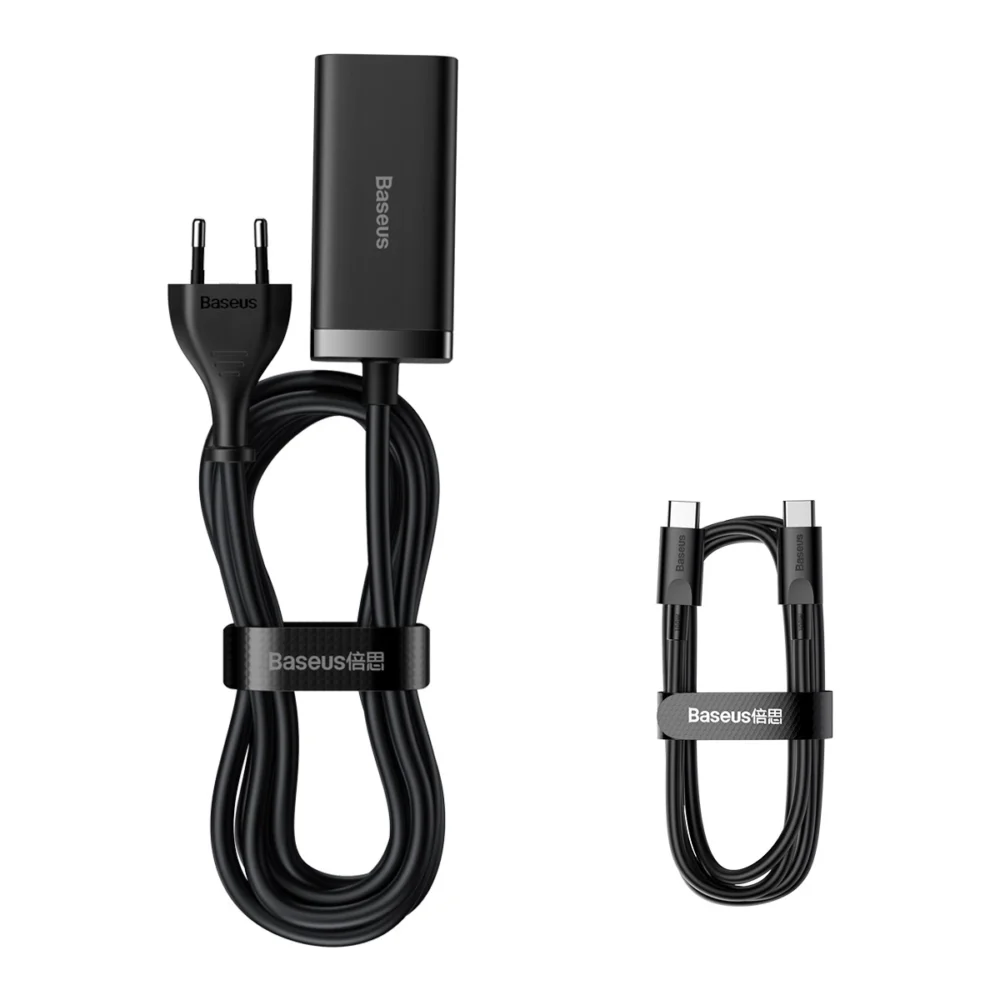 Baseus GaN3 Pro fast universal GaN charger 2 x USB Type C / 2x USB 100W PD3.0, QC4.0 +, AFC black (CCGP000101)eng