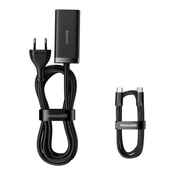 Baseus GaN3 Pro fast universal GaN charger 2 x USB Type C / 2x USB 100W PD3.0, QC4.0 +, AFC black (CCGP000101)eng