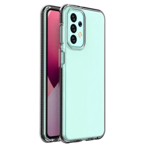 Spring Case case for Samsung Galaxy A23 silicone cover with frame blackeng