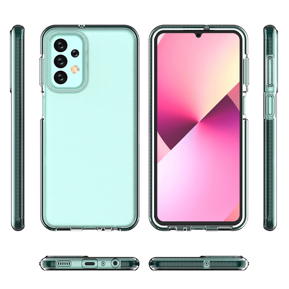 Spring Case for Samsung Galaxy A23 silicone cover with frame light blueeng