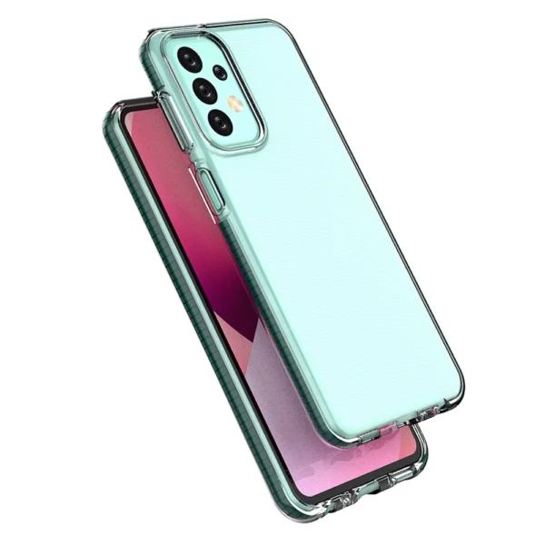 Spring Case for Samsung Galaxy A23 silicone cover with frame light blueeng