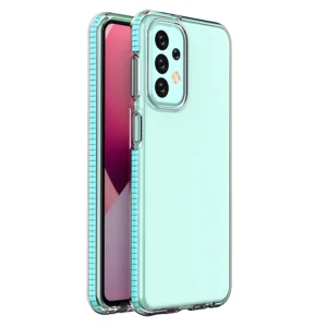 Spring Case for Samsung Galaxy A23 silicone cover with frame light blueeng