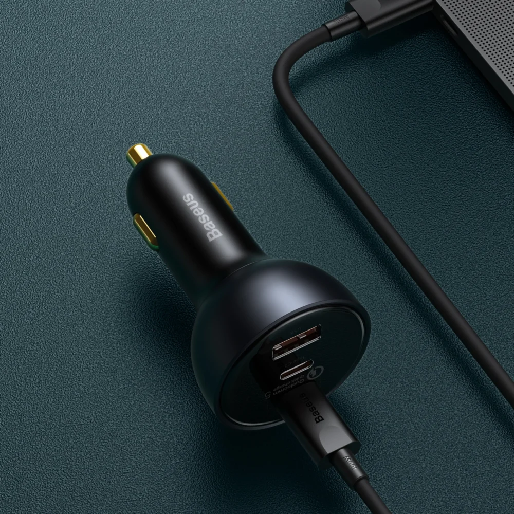 Baseus TZCCZM-0G USB-A / USB-C car charger 160W PPS / QC 5 / PD - grayeng