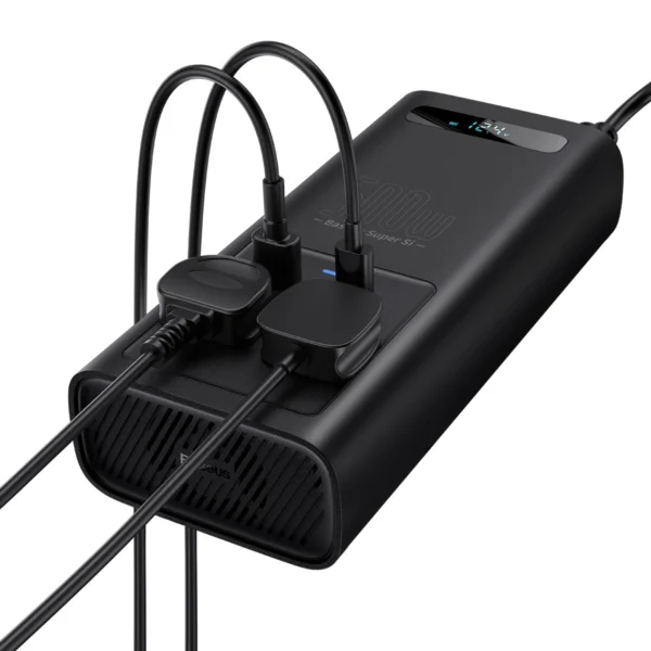 Baseus car power inverter 150W 12V / 500W 220V (EU and CN plug) black (CGNB000101)eng