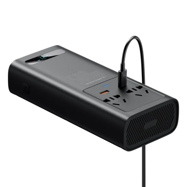Baseus car power inverter 150W 12V / 500W 220V (EU and CN plug) black (CGNB000101)eng