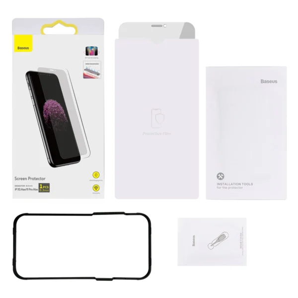 Baseus Privacy Anti Spy tempered glass for iPhone 11 Pro Max / iPhone XS Max with positionereng