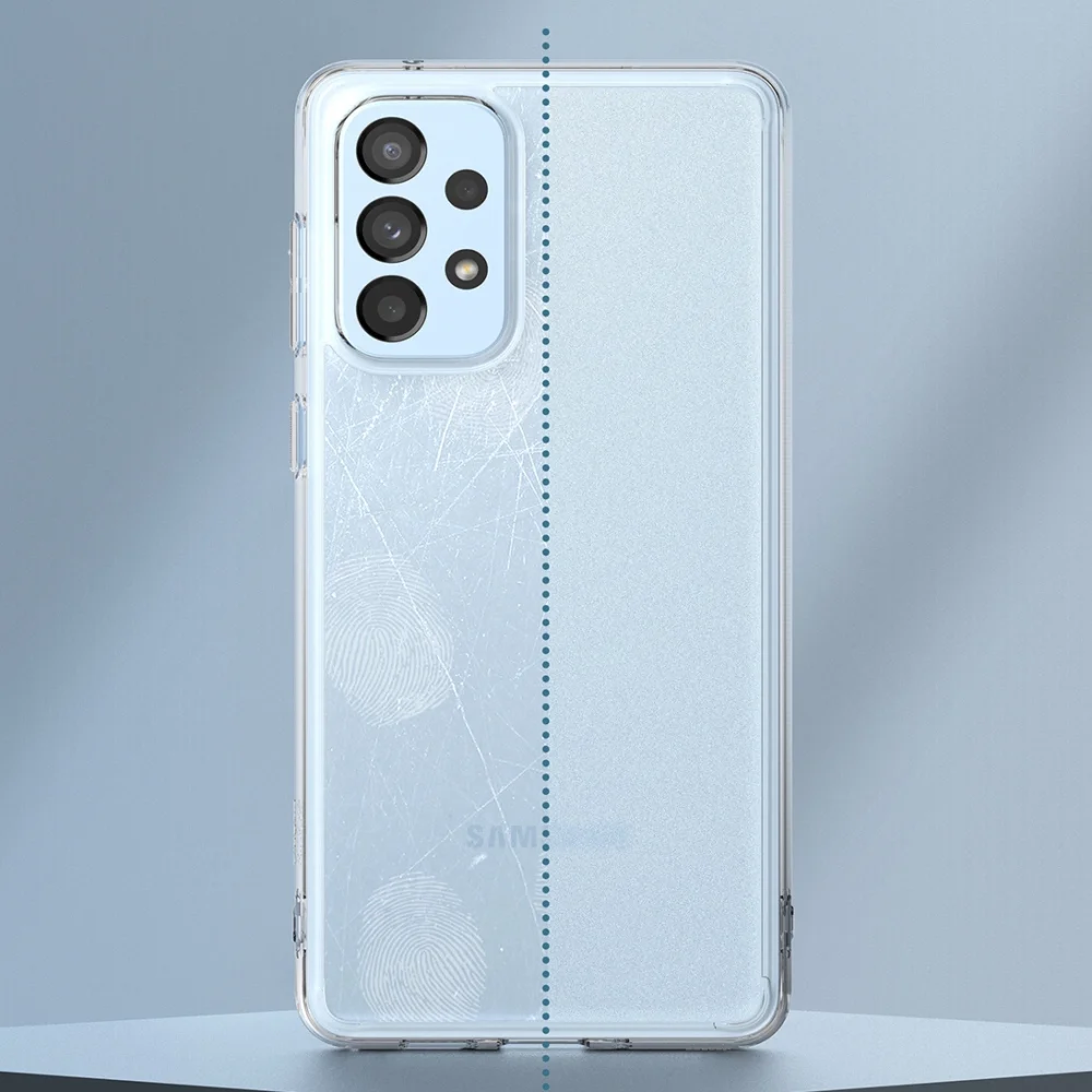 Ringke Fusion Matte tpu case with a translucent Samsung Galaxy A73 gel frameeng