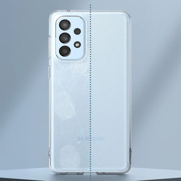 Ringke Fusion Matte tpu case with a translucent Samsung Galaxy A73 gel frameeng