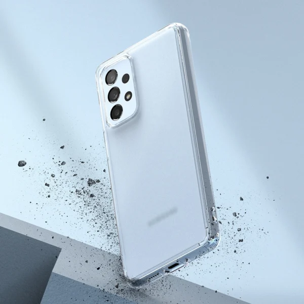 Ringke Fusion Matte tpu case with a translucent Samsung Galaxy A73 gel frameeng